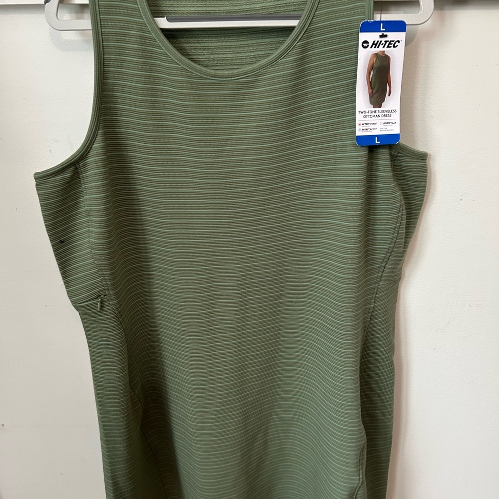 Hi-Tec Olive Striped Women's Dress NWT